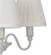 Laura Ashley Ellis 3 Light Grey Pendant with Shades